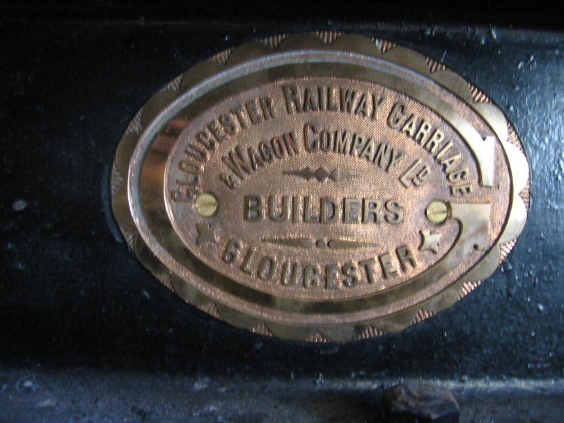 Saloon Coach Builders Plate Narrow Gauge railway Photo Gallery