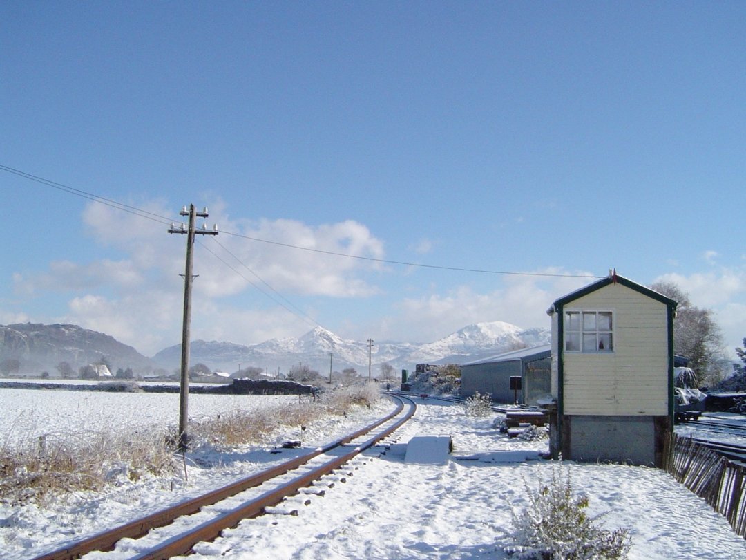 Main line in the snow