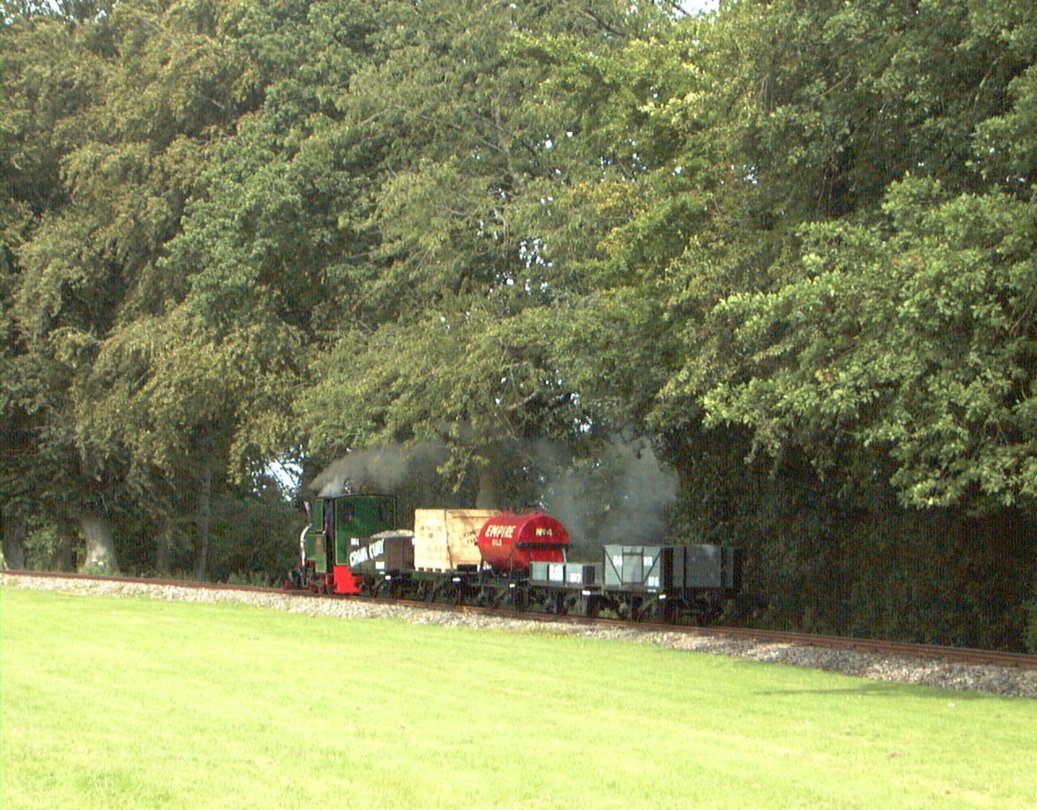 Katie with freight train