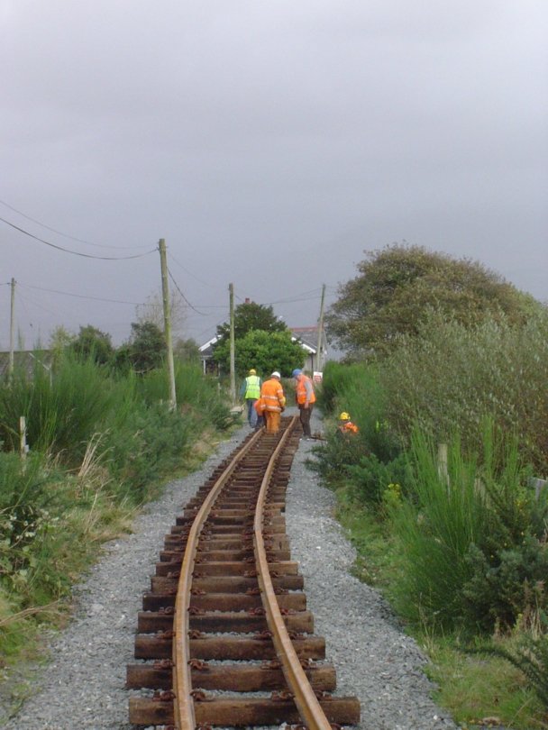 Looking towards head of steel