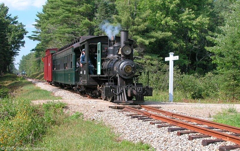 WW&F #10 at Trask crossing