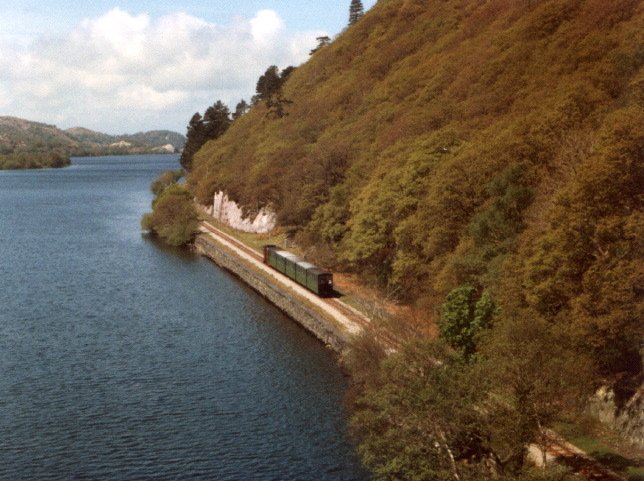 Train at Llanberis lake