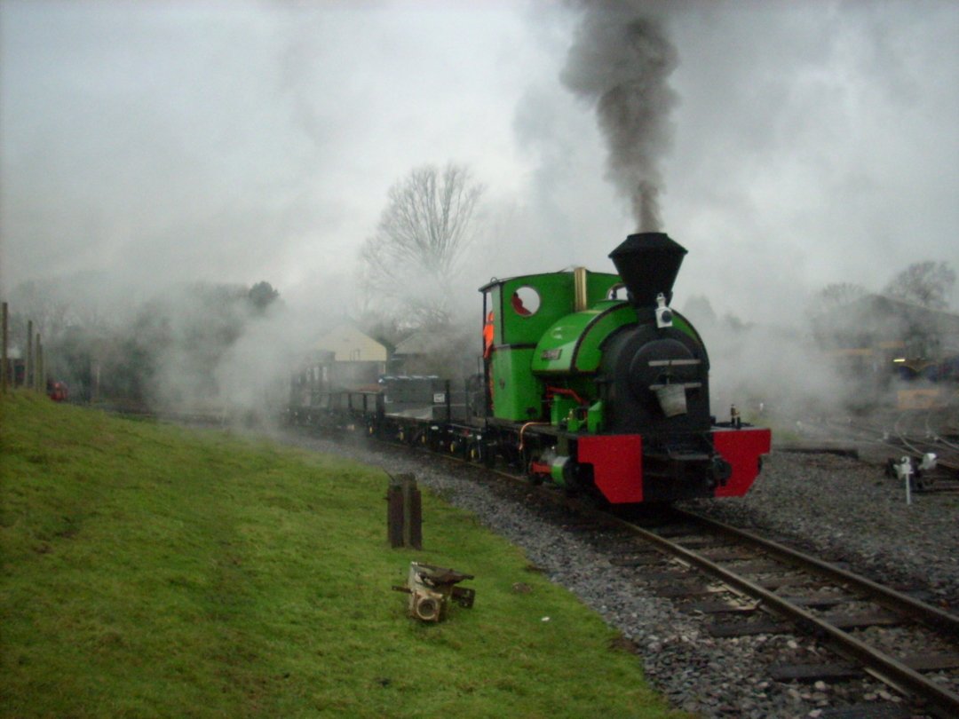 Excelsior making her own cloud whilst shunting the GWR P-Way set