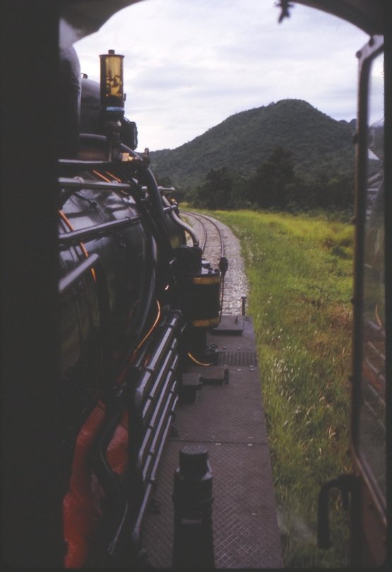 View ahead from cab