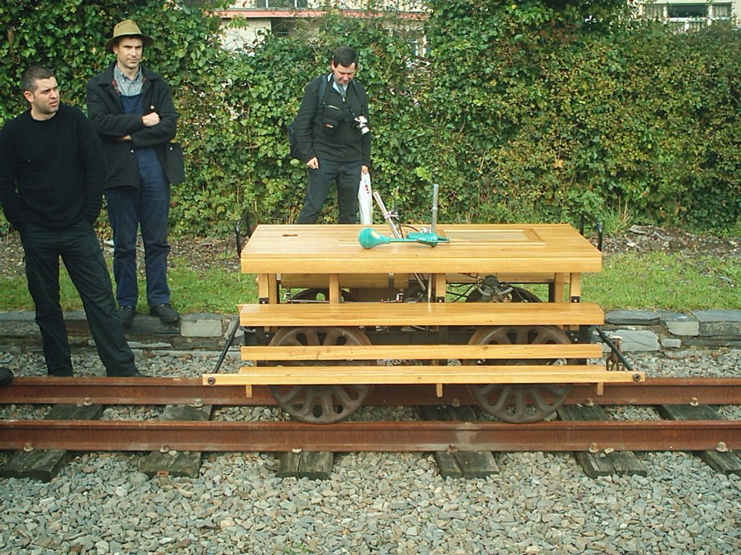 Buster at Porthmadog WHR Station