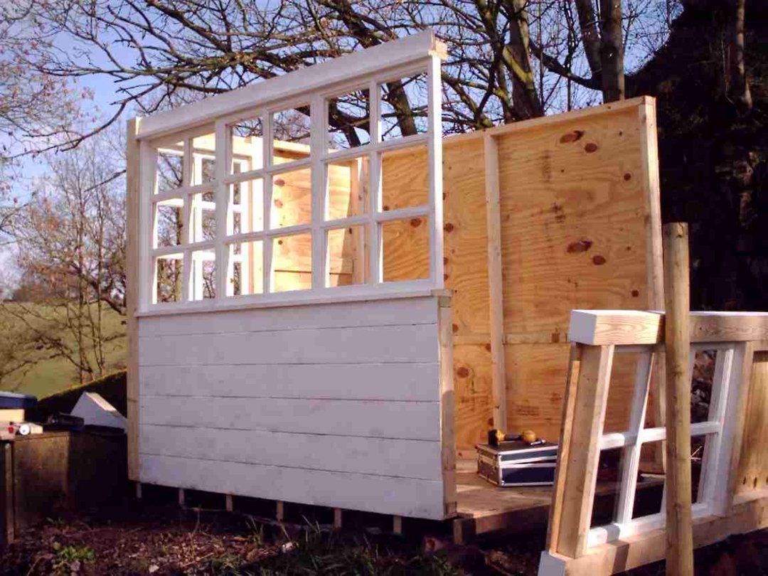 Rudyard Lake Steam Railway Signal Box during construction 2004