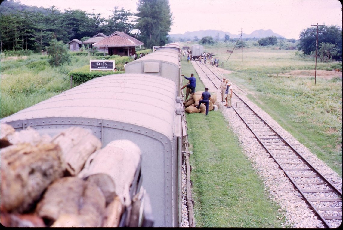 View back down train