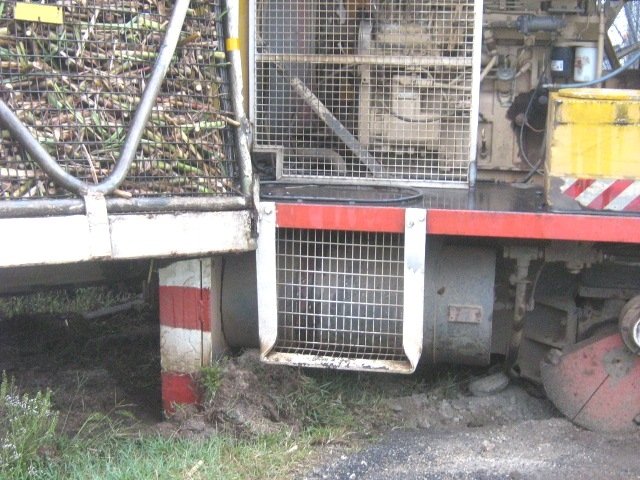 Locos 1 and 10. Level crossing where truck failed to stop. A huge mess!