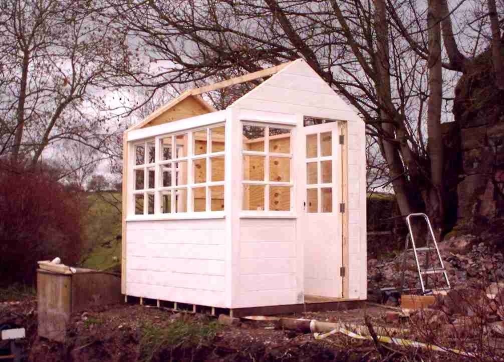 Rudyard Lake Steam Railway Signal Box during construction 2004