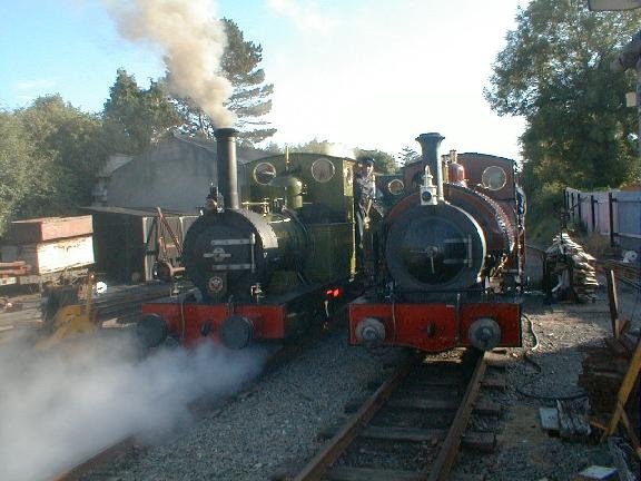 NO. 2 and 1 depart Pendre after the 5 engined departure from Wharf