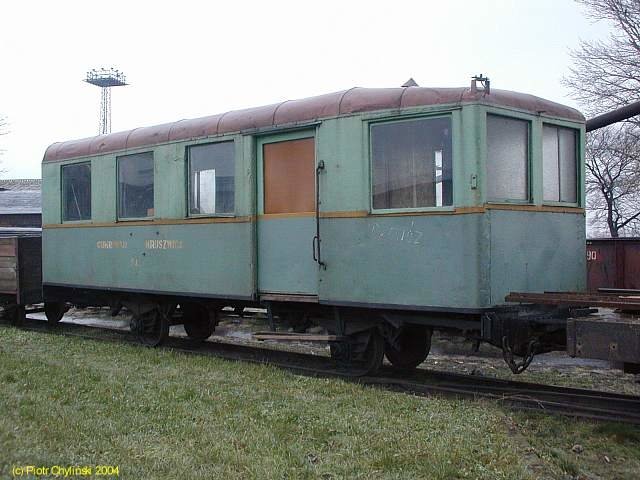 Former MBd1 motor car as work train car in Kruszwica
