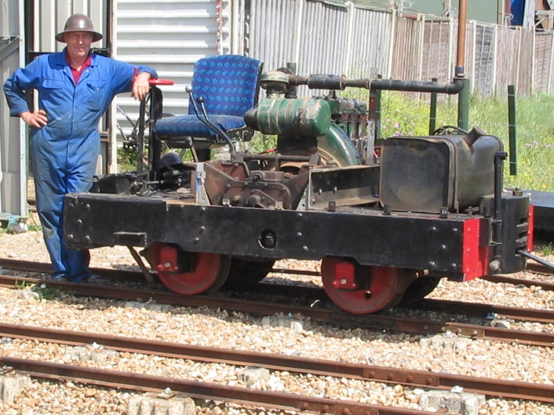 Alan B with no bodywork outside the shed
