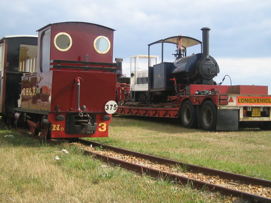 Wendy arriving at the Hayling Seaside Railway