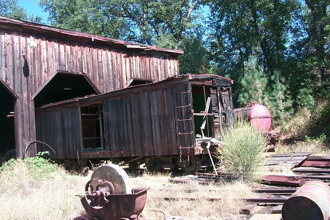 Burnt out box car