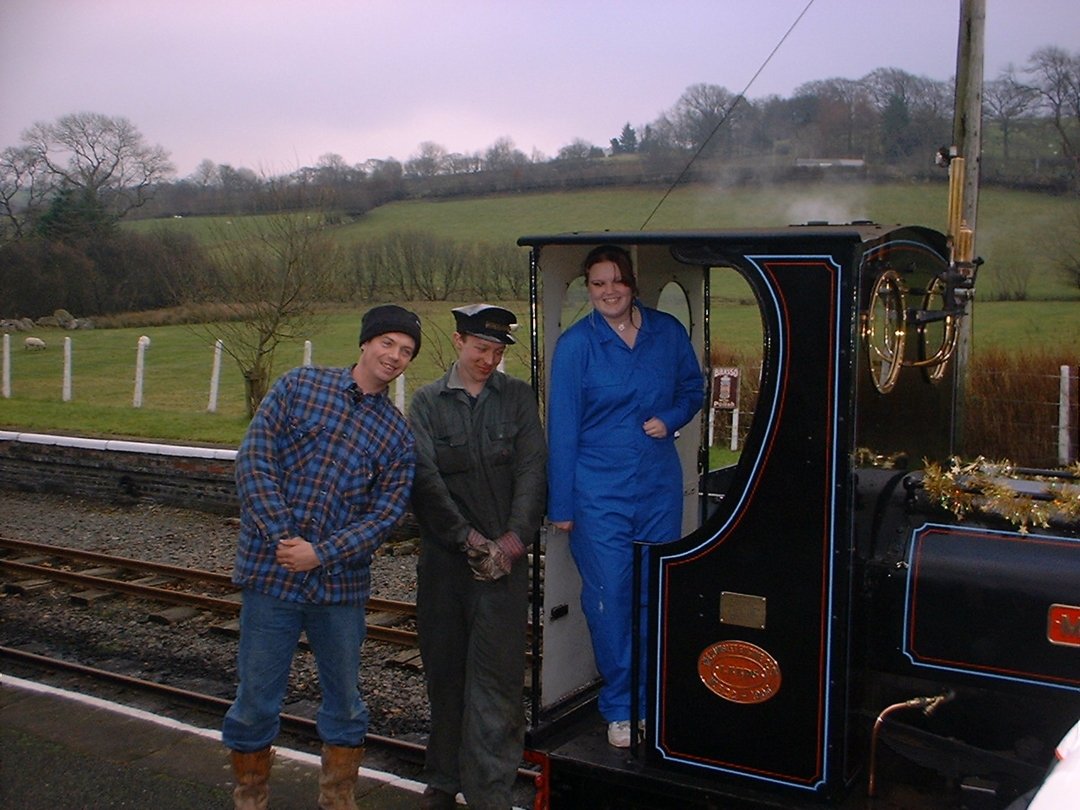 A girl on the footplate