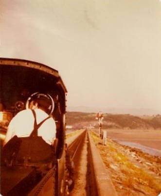 Linda crossing the Cob