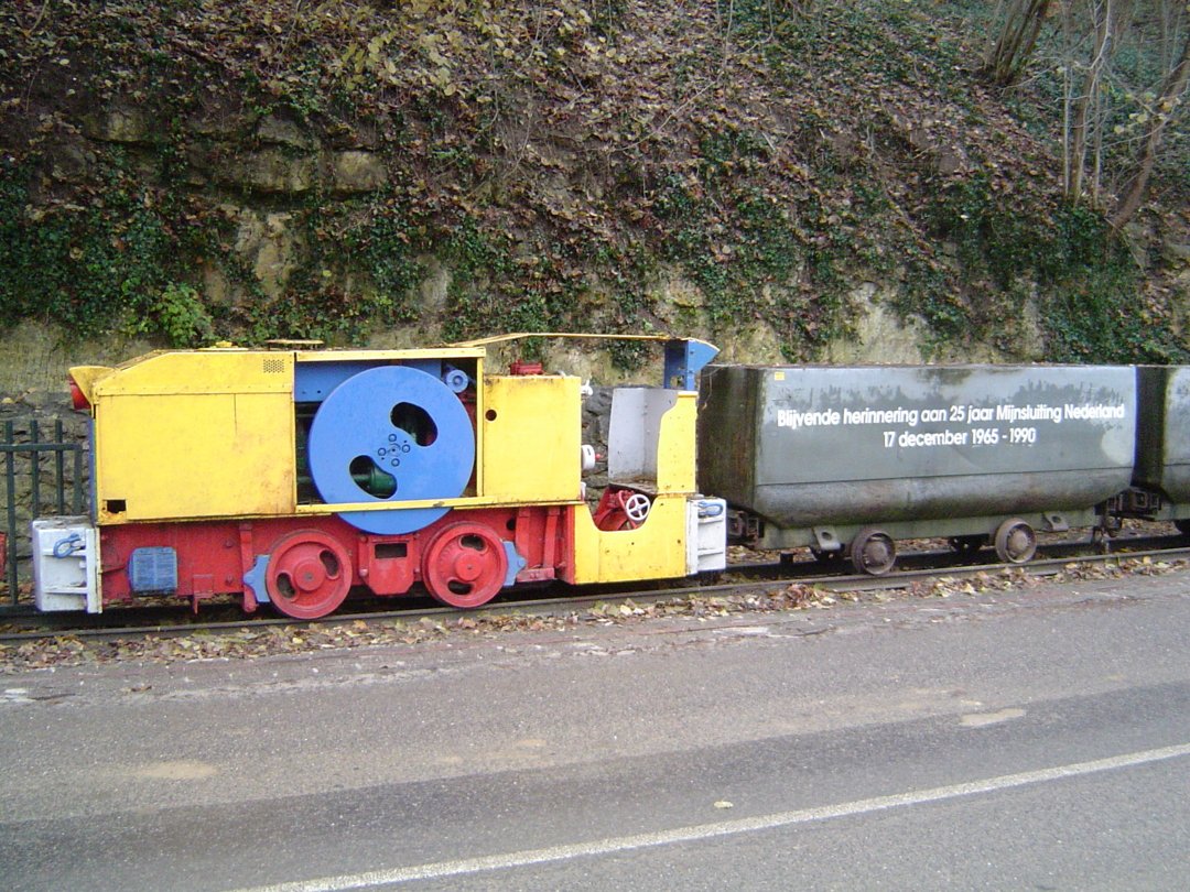 Coal train in front of mine