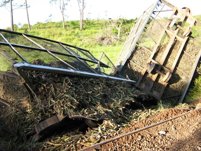 Poorly maintained track results in derailments.