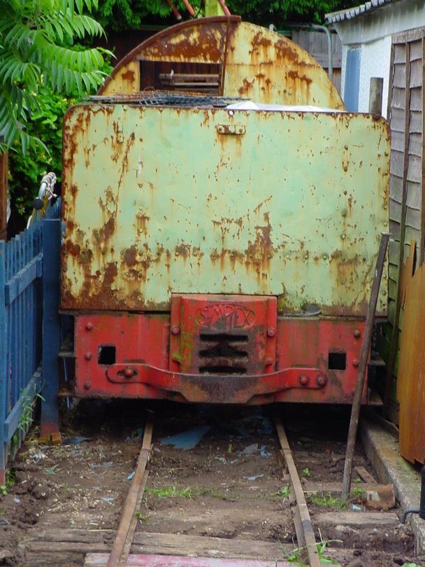 In the owner's back garden for a bit of restoration work.