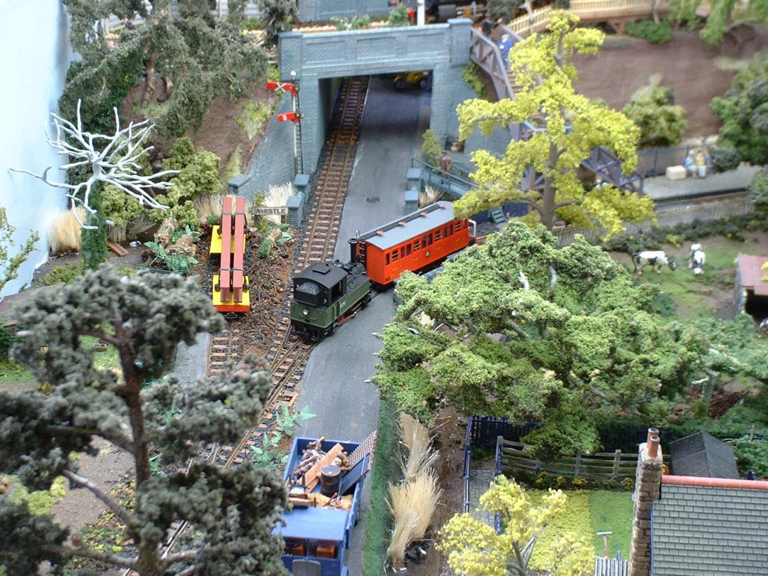 Goods train crossing the Newton Road