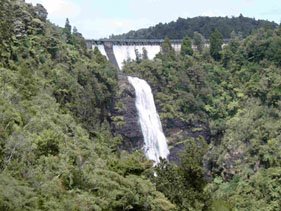 Waitakere Dam & Falls in Flood