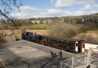 NGG16 84 and Pullman carriage Glaslyn at Waunfawr