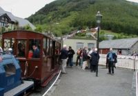 Passengers boarding at Corris Station