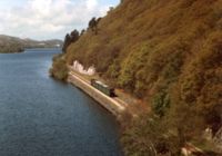 Train at Llanberis lake