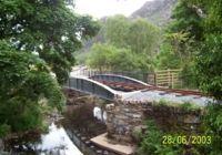 Restored bridge & track at Plas y Nant