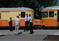 Railcar crew at Almunge