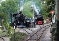 Locomotive preparation area at the Chamby museum site