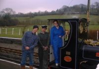 A girl on the footplate