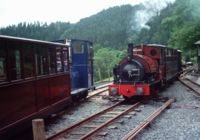 Corris locos 6 & 3 passing at Maespoeth