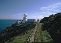 The old south lighthouse railway on Lundy Island