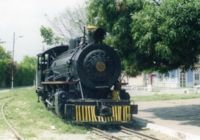 Plinthed Skoda 4-8-0 at Girardot