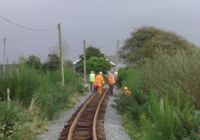 Looking towards head of steel