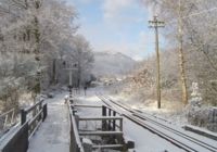 The main line in the snow