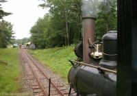 WW&F Ry #10 heading south toward Sheepscot Station