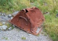 Rusting Robert hudson wagon skip at Threlkeld quarry