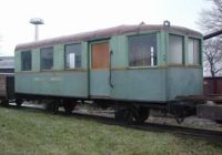 Former MBd1 motor car as work train car in Kruszwica