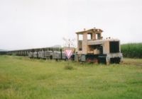 South Johnstone Mill works loco #30, (but still numbered #10) with a load of concrete sleepers for a reconstruction job.