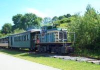 Passenger train at East End Beach