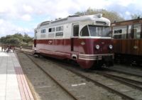 Diesel-electric locomotive MD1805, named Meeuw, at the RTM-Museum depot