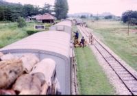 View back down train